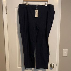 NEW Women’s Chico’s So Slimming Brigitte Back Slit Slim Ankle Pants Navy Sz 20R